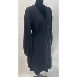 Women's Draper James Fit and Flare Black Dress Medium